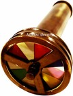 Brass Antique Double Rotating Wheel Stained Glass Kaleidoscope    best Gifts 