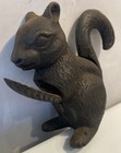 Vintage Cast Iron Black Squirrel Nutcracker With Slotted Screw 4 5  1920s