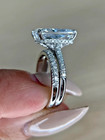 4 90 Ct Radiant-cut Ef vs1 Lab Grown Diamond Engagement Ring Set 14k White Gold