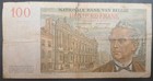 1952 Belgium 100 Francs P129a 0295q037 