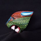 Beautiful Oaxacan Wood Carving Jaguar Head Alebrije  Mexican Folk Art 
