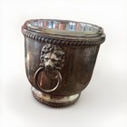 Sheffield Silver Co  Thermos Insulated Glass Lined Ice Bucket With Lion Head