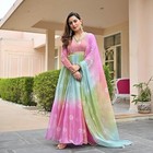 Women s Georgette Anarkali Kurta And Dupatta Set Kurta And Prined Dupatta
