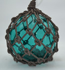 Vintage Glass Fishing Float In Turquoise