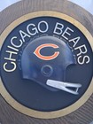 Chicago Bears 1970 s 14  Round Football Helmet Wall Plaque Nfl Vintage 