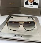 Dita Mach Five Drx 2087 Matte Black Yellow Gold Grey Gradient Lens Sunglasses