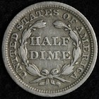 1853 Arrows Seated Liberty Silver Half Dime Vf E139 Kdny