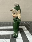 Vintage Ceramic Arnart Large Green Pixie Elf 6 Inch  1950s 1960s Made In Japan