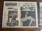 Vintage 1940s Horror Movie Newspaper Clippings Wolf Man Frankenstein Mummy