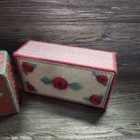 Doorstop Bookend Needpoint Handmade Cottage Core Floral And A Pink