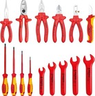 Knipex 15 Pc Tool Roll Bag     1000v Insulated Pro Electrician Tools  989913 