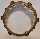 Antique Salvage Cast Metal Canopy Surround Shade For Light Fixture  Pretty Gold
