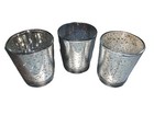 3pc Speckled Light  Glass Votive Candle Holders 3pc