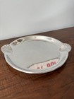 Wilton Armetale Silver Scallop Handle Small Round Platter Tray 14 5   