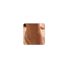  Gold silver Ankle Bracelets For Women 14k Gold Anklets 2 Layers Anklet A-gold