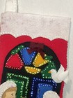 Vtg Bucilla  Finished Felt   Sequin Appliqu   Nativity Scene Christmas Stocking