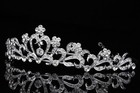 Floral Heart Bridal Headpiece Crystal Rhinestone Prom Wedding Tiara V643