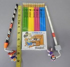 Vintage 1978 Disneyland Mickey Mouse Pencil Set Donald Duck Topper Lot Japan