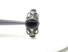 Natural Black Agate Gemstone Ring Size 6 25 For Women s 925 Sterling Silver