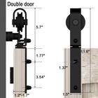 Ccjh 2 5ft-12ft Bifold Sliding Barn Door Hardware Kit For 2 4 Doors heavy Duty