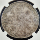Silver 1731 Plumes   Roses Great Britain 1 2 Half Crown   Ngc Vf30