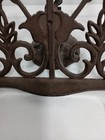 Vtg  Cast Iron Wraught Iron Cookbook Stand Bible Table Top Holder Black Ornate