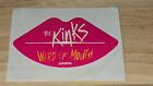 Vintage Original The Kinks Word Of Mouth Arista Band Stick-on Sticker Decal Logo