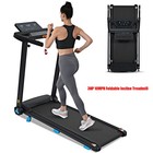 3hp Foldable Incline Treadmill 10mph Quiet Electric Run Joggintreadmill For Home