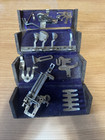 Antique Singer Sewing Machine 1889 Oak Puzzle Box   16 Attachments Accessories