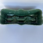 Vintage Usa Green Drip Glaze Rectangular Planter 12    Mid Century Pottery 117 12