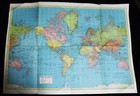 Hammond s Global Strategy Map Of The World About 1950 Vintage