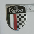 Vintage Vespa Scooter Emblem  Italian Flag Racing Badge