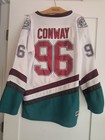Charlie Conway  96 Mighty Ducks Anaheim Movie Hockey Jersey White Size S Small