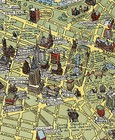 Pictorial Map Boston Massachusetts Family History Wall Art Poster Print Decor