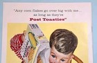 1958 Post Toasties Corn Flakes Cereal Vintage 1950 s Magazine Print Food Ad
