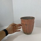 Vintage Modern Pink Salmon Abstract Ceramic Planter Pot Decor