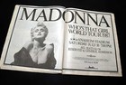 Great Madonna Queen Of Pop Singer Concert    predator  Film 1987 Advertisements 
