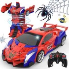 Remote Control Car   transform Robot Rc Cars With Cool Led Headlights  2 4ghz Toys