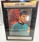 Limited Edition Star Trek Plaque Spock Signed By Leonard Nimoy 1592 5000 W coa