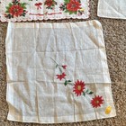 Lot Of 18 Vintage Christmas Handkerchiefs Hankies Poinsettia Bells Floral Mixed