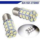 4x Ba15d 27smd Rv Camper Boat Led Interior Light Bulb 1076 1142 1004 Super White
