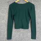 New Aerie Wrap Top Womens Small Waffle Knit Long Sleeve Crop