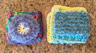 Cotton Dish Cloth Wash Cloth Free Matching Scrubbies Handmade Crocheted Set Of 2