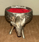 donkey Trinket Jewelry Box Red Velvet Liner Japan Metal Figurine No Lid   Top