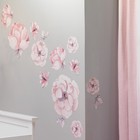 Lambs   Ivy Signature Botanical Baby Pink gray Watercolor Floral Wall Decals