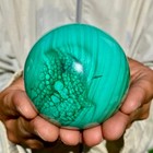 1 29lb Rare Natural Malachite Quartz Hand Carved Sphere Crystal Healing Gem Bal