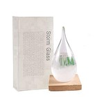  Storm Glass Weather Predictor  Barometer Bottle With Wood Base For Home Medium