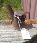 Antique Tin Miners Cap Lamp Teapot Style 1800s Oil Wick Mining Light