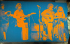 All Star Harrison Dylan Clapton Vintage 1971 Blacklight Pakistani Relief Poster