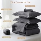 Ultra-soft Comforter Sets  7pcs Bed In A Bag  Goose Down Alternative  Sheets